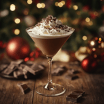 Classic chocolate martini with garnish